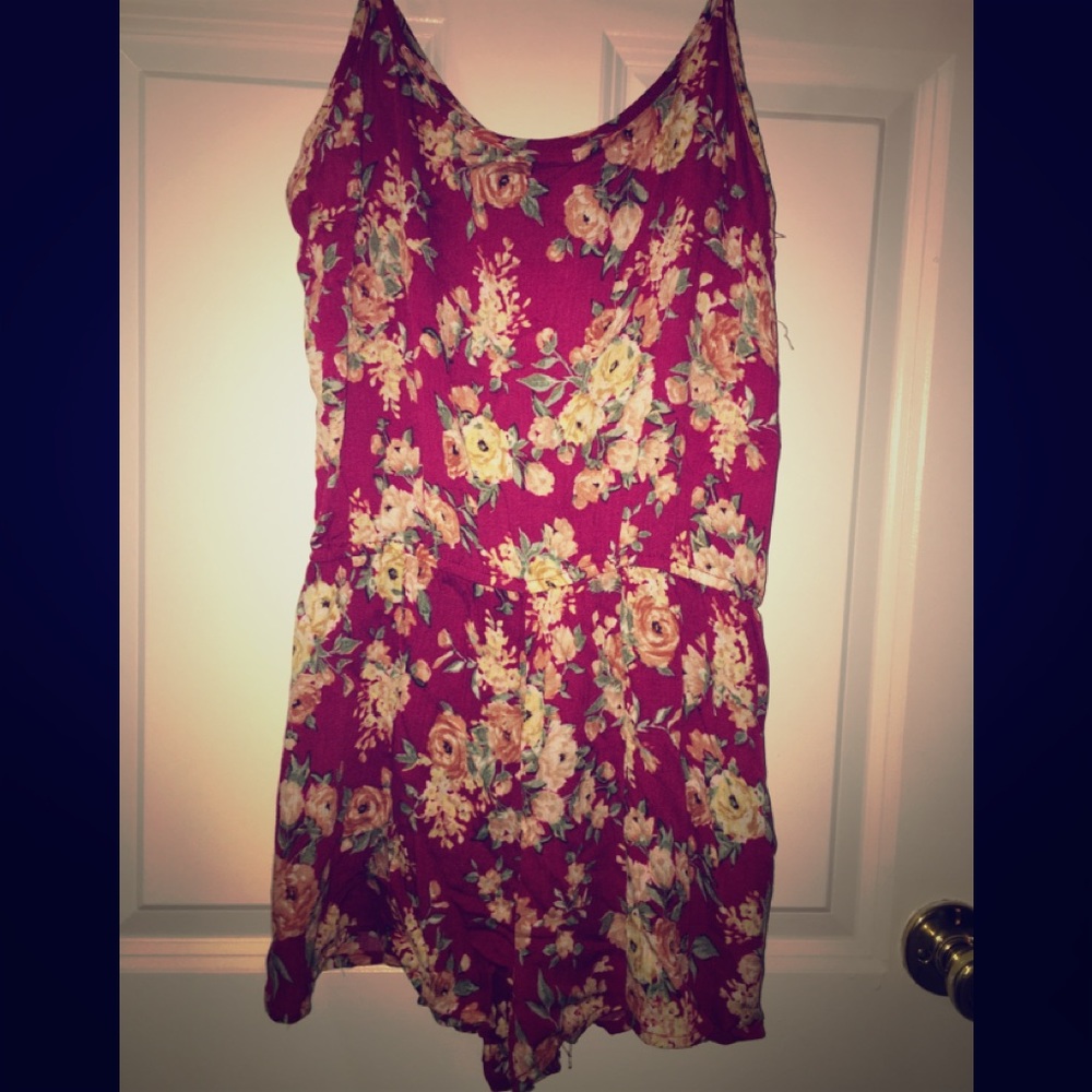Flower print romper.